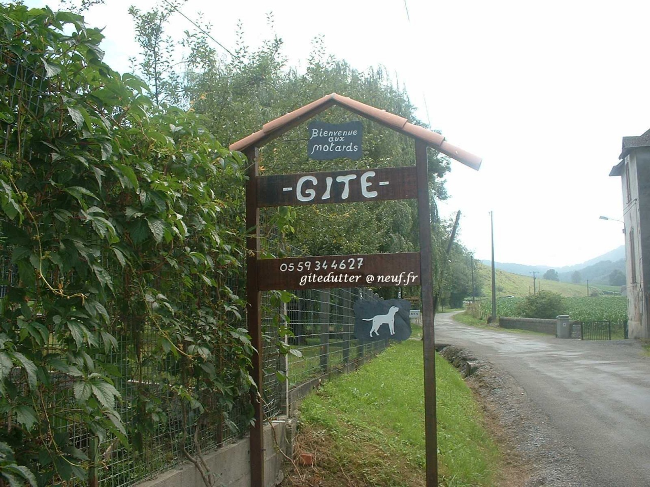 Panneau indicateur gites vallée Aspe