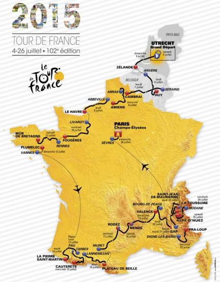 Carte tour de france