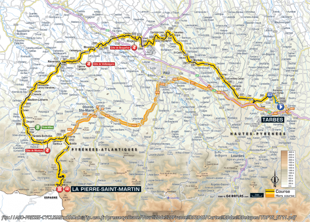 Etape 10 tarbes la pierre saint martin 167 km